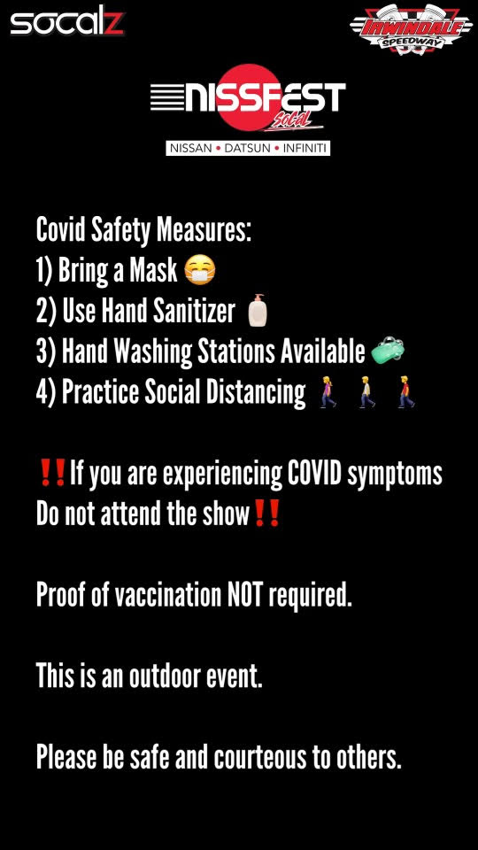 Nissfest event Covid Safety Rules